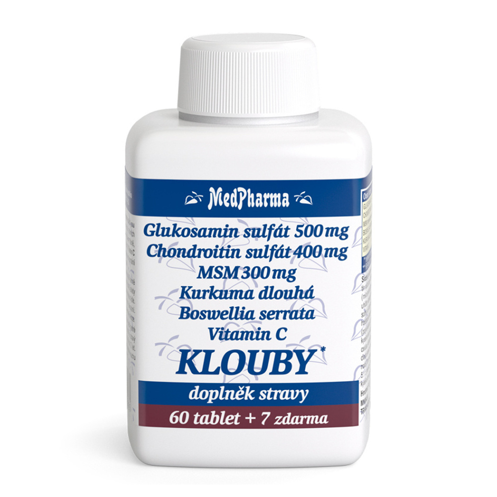 MedPharma Glukosamin sulfát tablety na výživu kĺbov a chrupaviek 67 tbl