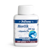 MEDPHARMA Horčík 300 mg + vitamín D3 107 tabliet