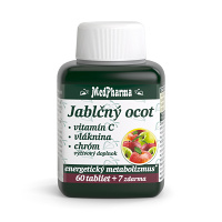 MEDPHARMA Jablčný ocot + vitamín C + vláknina + chróm 67 tabliet