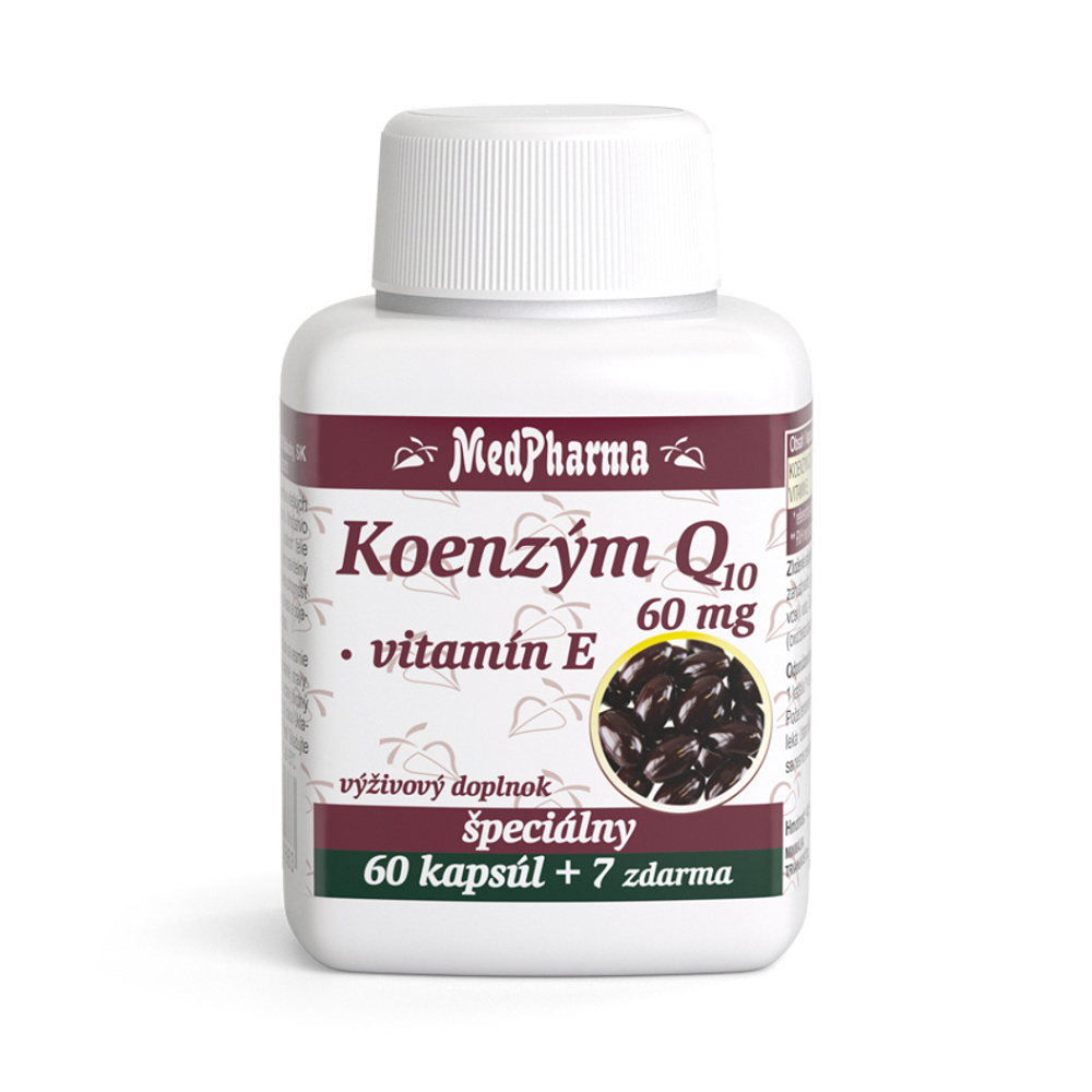 E-shop MEDPHARMA Koenzým Q10 60 mg + vitamín E 67 kapsúl