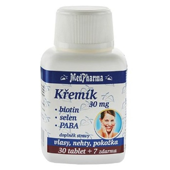 MEDPHARMA Kremík 30 mg + biotin + selen + PABA 37 tabliet