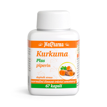 MEDPHARMA Kurkuma plus piperín 67 kapsúl (Trávenie) - Viaczložkové