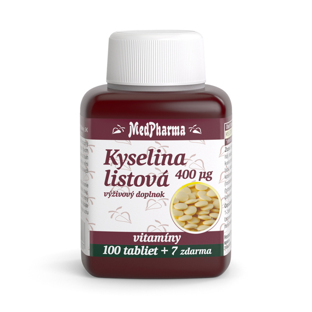 E-shop MEDPHARMA Kyselina listová 400 mcg 107 tabliet