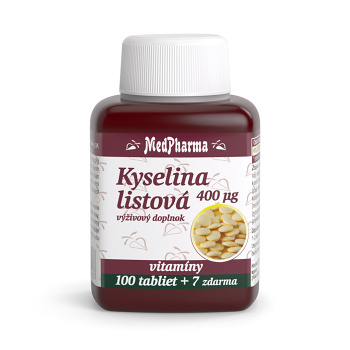 MEDPHARMA Kyselina listová 400 mcg 107 tabliet