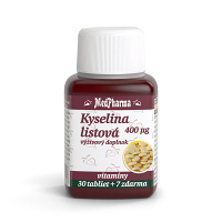 MEDPHARMA Kyselina listová 400 mcg 37 tabliet