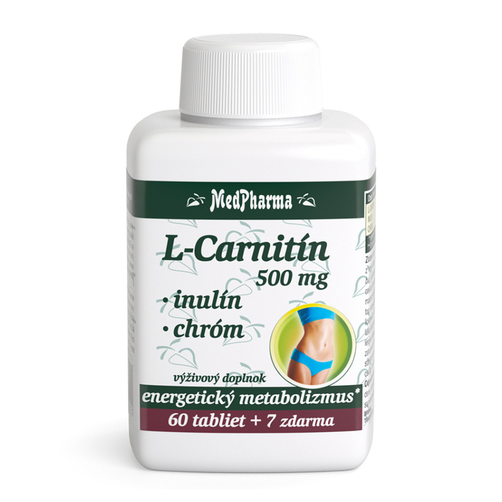 E-shop MEDPHARMA L-Carnitin 500 mg + inulín + chróm 67 tabliet