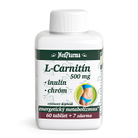 MEDPHARMA L-Carnitin 500 mg + inulín + chróm 67 tabliet