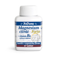 MEDPHARMA Magnesium citrát Forte a vitamín B6 67 tabliet