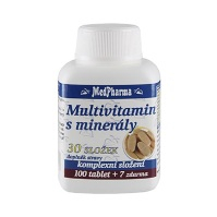 MEDPHARMA Multivitamín s minerálmi 30 zložiek 107 tabliet