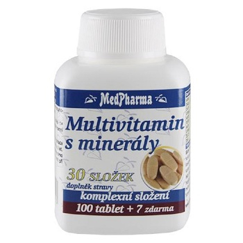 MEDPHARMA Multivitamín s minerálmi 30 zložiek 107 tabliet