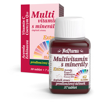 MEDPHARMA Multivitamín s minerálmi + extra C 37 tabliet