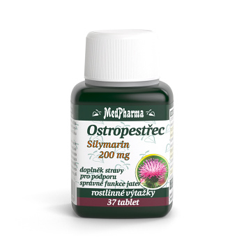 MEDPHARMA Pestrec Silymarin 200 mg 37 tabliet (Detoxikácia pečene)