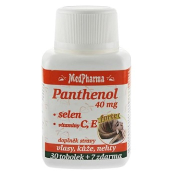 MEDPHARMA Panthenol 40 mg + selén + vitamíny C, E, 37 tobolek