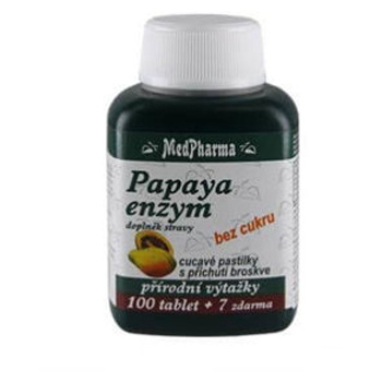 MEDPHARMA Papaya enzým cmúľavé pastilky 107 tabliet