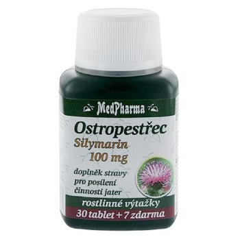MEDPHARMA Pestrec, silymarin 100 mg 37 tabliet