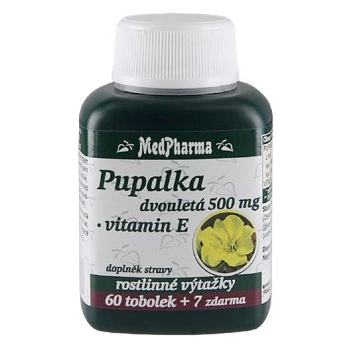 MEDPHARMA Pupalka dvojročné 500 mg + vitamín E 67 tabliet