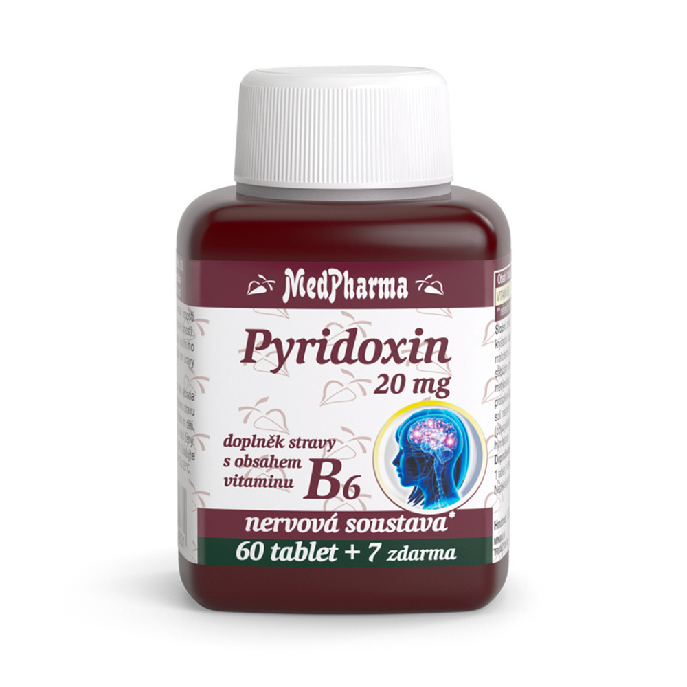 MedPharma Pyridoxin 20mg tablety na podporu zdravia nervovej sústavy 67 tbl kúpite na Mojalekaren.sk
