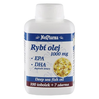 MEDPHARMA Rybí olej 1000 mg - EPA + DHA mg 107 toboliek