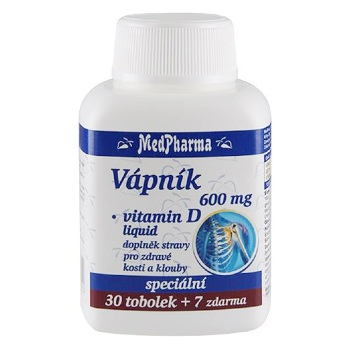 MEDPHARMA Vápnik 600 mg s vitamínom D 37 kapsúl