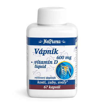 MEDPHARMA Vápnik 600 mg + vitamín D3 67 kapsúl