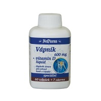 MEDPHARMA Vápnik 600 mg + vitamín D3 67 kapsúl
