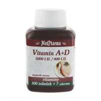 MEDPHARMA Vitamín A + D (5000 I.U./400 I.U.) 107 kapsúl MEDPHARMA Vitamín A + D (5000 I.U./400 I.U.) 107 kapsúl