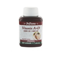 MEDPHARMA Vitamín A + D (5000 I.U./400 I.U.) 107 kapsúl