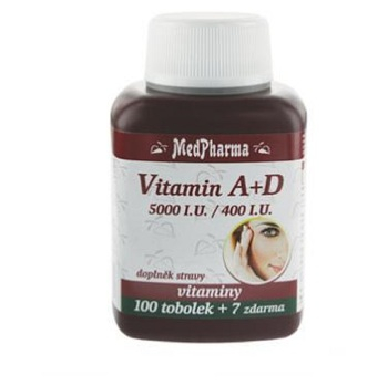 MEDPHARMA Vitamín A + D (5000 I.U./400 I.U.) 107 kapsúl