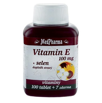 MEDPHARMA Vitamín E 100 mg + selén 107 tabliet
