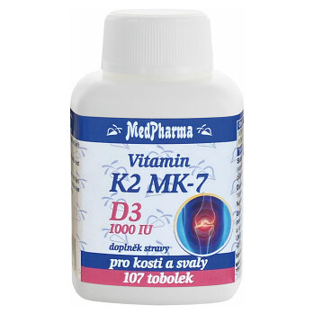 MEDPHARMA Vitamin K2 MK7 + D3 1000 IU 107 kapsúl