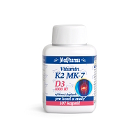 MEDPHARMA Vitamin K2 MK7 + D3 1000 IU 107 kapsúl