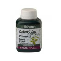 MEDPHARMA Zelený čaj 200 mg + Vitamín E + Selén + Zinok 67 tabliet