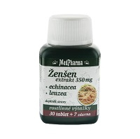 MEDPHARMA Žen-šen 350 mg + echinacea + leuzea 37 tabliet