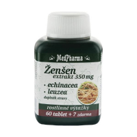 MEDPHARMA Žen-šen 350 mg + echinacea + leuzea 67 tabliet MEDPHARMA Žen-šen 350 mg + echinacea + leuzea 67 tabliet