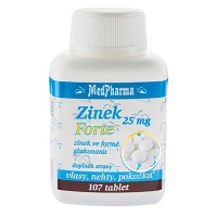 MEDPHARMA Zinok Forte 25 mg 107 tabliet