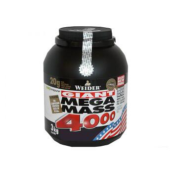 Mega Mass 4000, Gainer, Weider, 3000 g - Biela Čokoláda-Pralinka