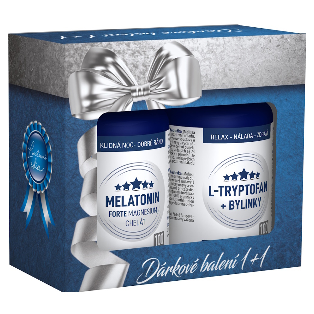 Clinical Melatonín Forte Magnesium chelát + L-Tryptofán + bylinky sada na podporu spánku a regenerácie