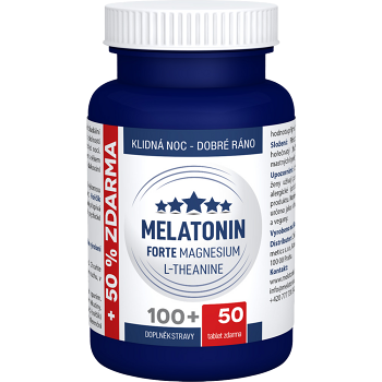 CLINICAL Melatonín Forte Magnesium L-Theanine 100+50 tabliet (Magnézium (Horčík)) - Viaczložkové