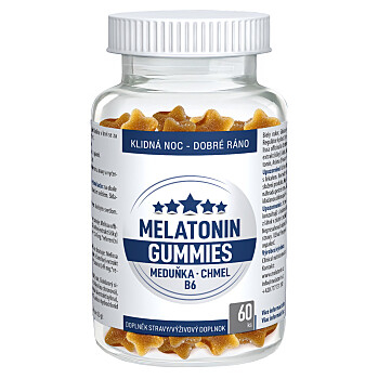 CLINICAL Melatonín Gummies 60 pektínových cukríkov (Na spánok) - Viaczložkové