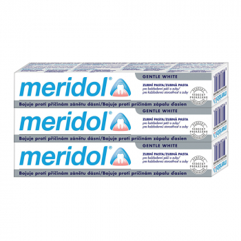 MERIDOL Gum protection Gentle White Zubná pasta pre ochranu ďasien a jemné bielenie 3x 75 ml