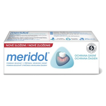 MERIDOL Zubná pasta Ochrana ďasien 20 ml (Zubné pasty na citlivé zuby a ďasná) - Ochranný, Protizápalový, Antibakteriálne, Klasické