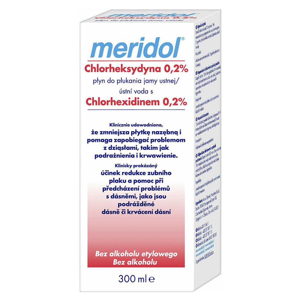 MERIDOL Chlorhexidine 0,2 % ústna voda 300 ml kúpite na Mojalekaren.sk