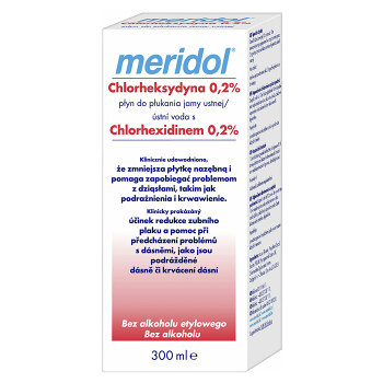 MERIDOL Chlorhexidine 0,2 % Ústna voda 300 ml