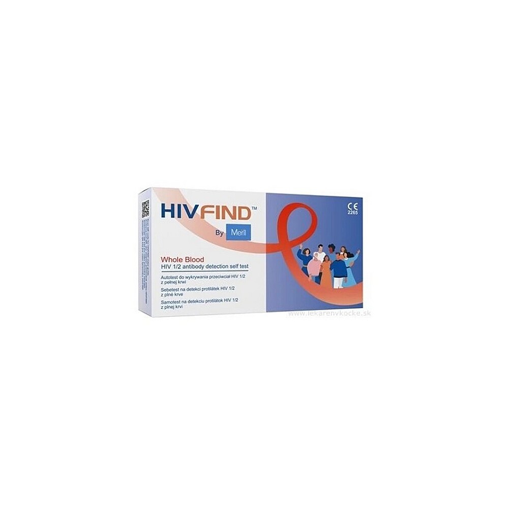 Meril HIVFIND Test samotest na detekciu protilátok HIV 1/2 z krvi, set
