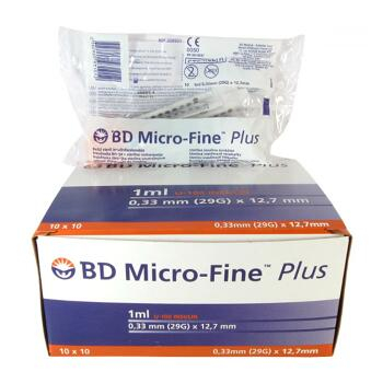 Microfine inzulínová striekačka 1ml U100 BD 100ks