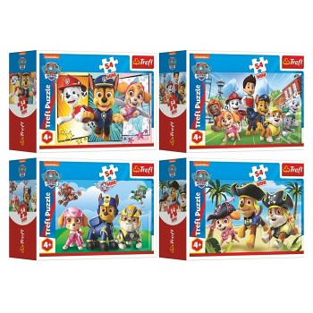 TREFL Minipuzzle Tlapková Patrola 4 druhy 1x krabička 54 ks