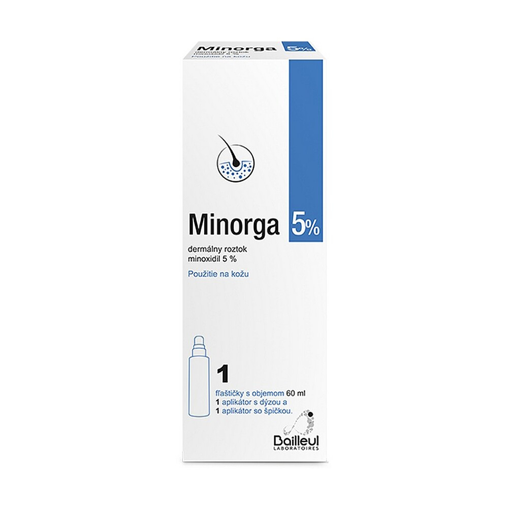 Minorga 5 % dermálny roztok sol der 60 ml