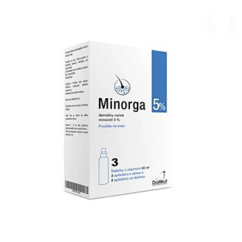 MINORGA 5% roztok 3x 60 ml (Na padanie a rast vlasov) - Jednodruhové