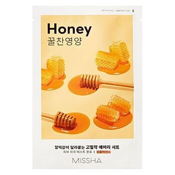 MISSHA Airy fit sheet mask honey plátienková maska ​​19 g (Korejské pleťové masky) - Hydratačný, Rozjasňujúce, Vyživujúce