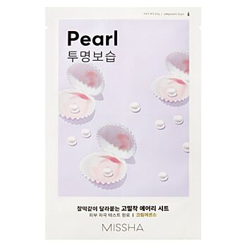 MISSHA Airy fit sheet maska ​​pearl plátienková maska ​​19 g (Korejské pleťové masky) - Hydratačný, Rozjasňujúce